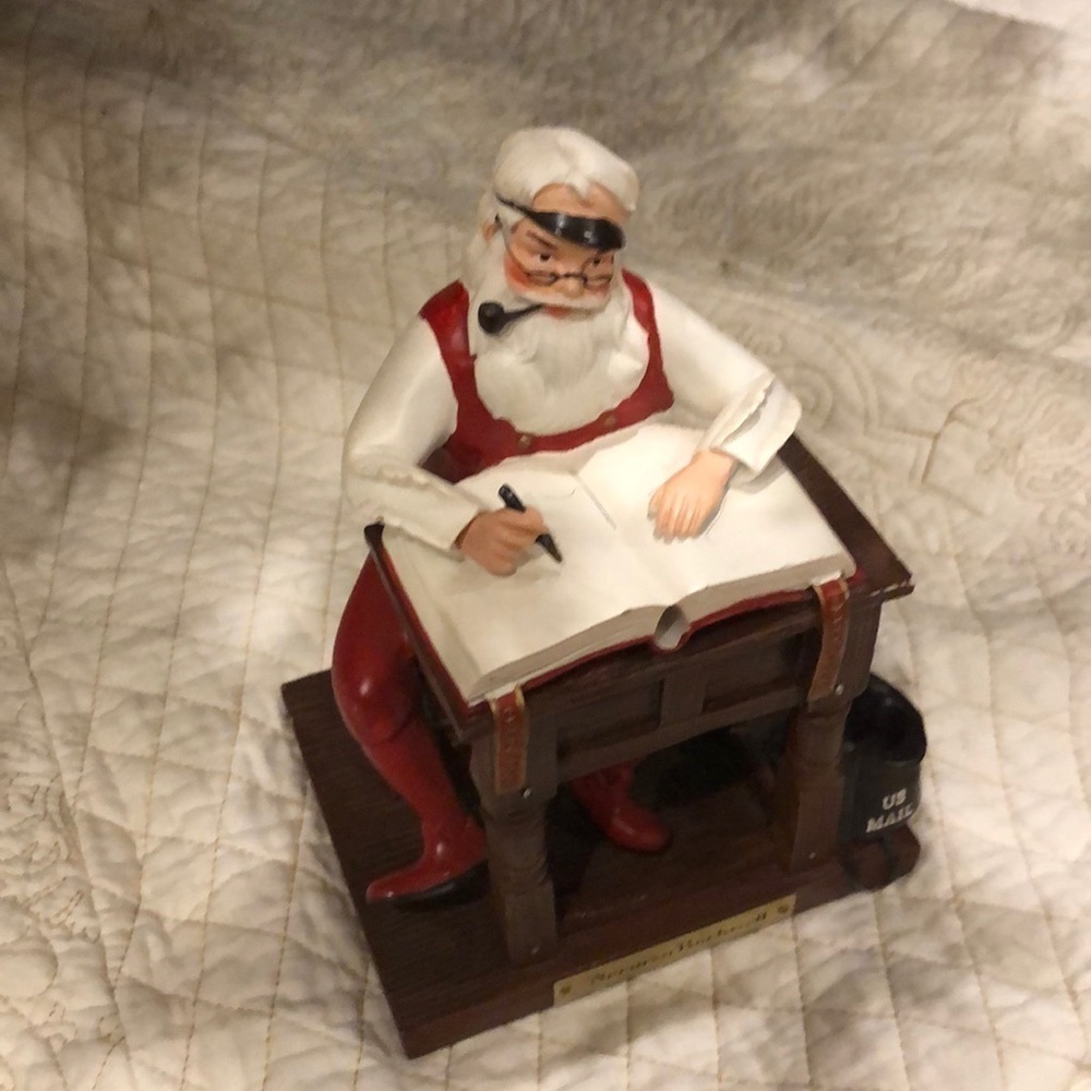 Norman Rockwell Santa’s List Figurine